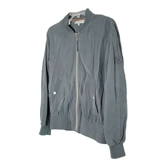Liebeskind Berlin Women’s Grey Twill- Collar Bomber Jacket Size Small